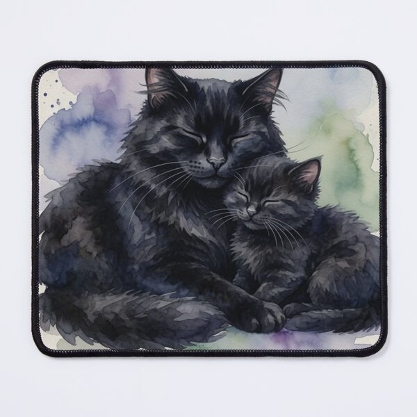 Item preview, Certified Cat Dad Black Cats Watercolor Art designed and sold by Pioneer Spirit Market.