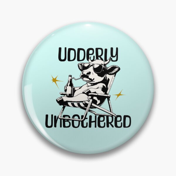 Item preview, Udderly Unbothered Funny Cool Cow Relaxing Design designed and sold by Sachie's Studio.