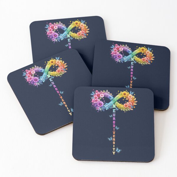 Item preview, Neurodiversity Awareness Infinity Flower Butterfly Affirmation Art designed and sold by tamdevo1.