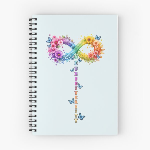 Item preview, Neurodiversity Awareness Infinity Flower Butterfly Affirmation Art designed and sold by tamdevo1.