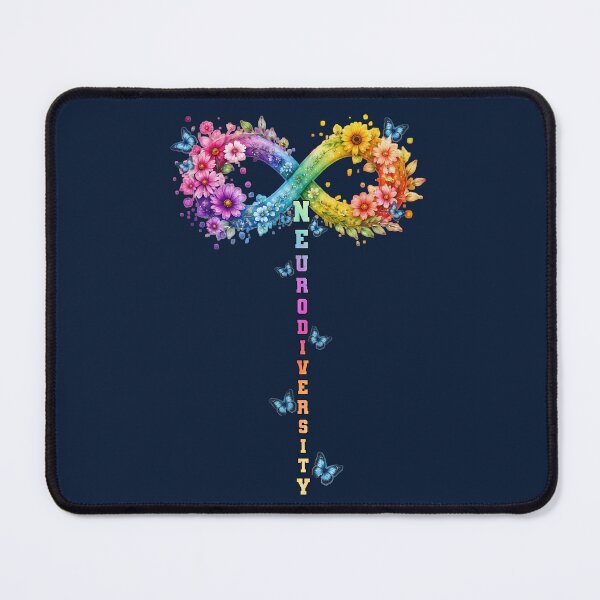 Item preview, Neurodiversity Awareness Infinity Flower Butterfly Affirmation Art designed and sold by tamdevo1.