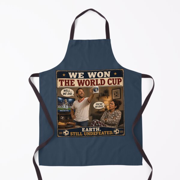 Item preview, We Won The World Cup Funny Earth Mug Football Joke designed and sold by Hornace88studio.
