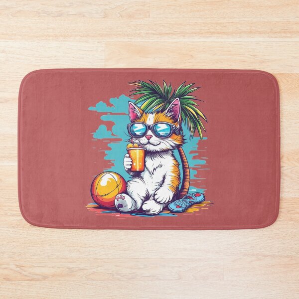 Item preview, Fluffy Kitten Palm Tree Sky Drink designed and sold by grenithh.