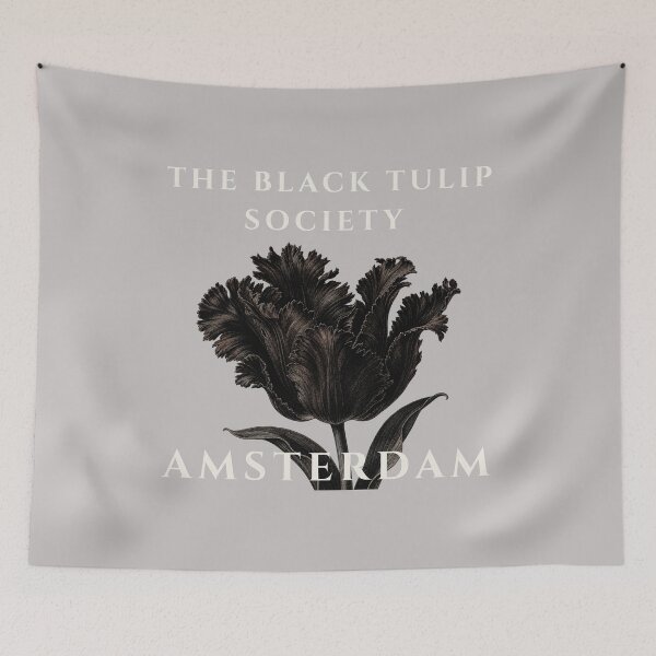 Item preview, THE BLACK TULIP SOCIETY AMSTERDAM GOTHIC EBRU FLORAL ART designed and sold by MonsoonInkX.
