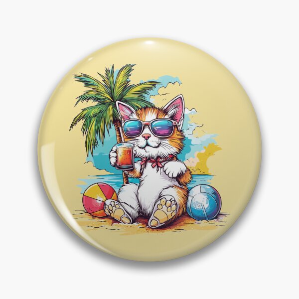 Item preview, Orange Kitten Bow Tie Beach Balls designed and sold by grenithh.