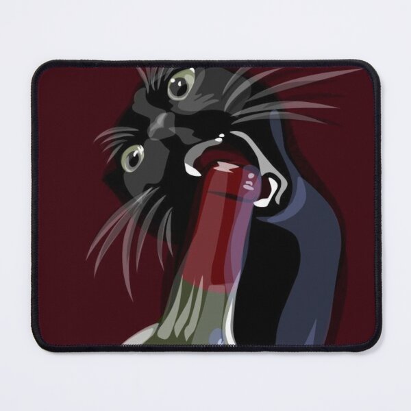 Item preview, Funny Black Cat Biting Wine Bottle | Gremlin Cat Pop Art designed and sold by     Pink Chaos Club.