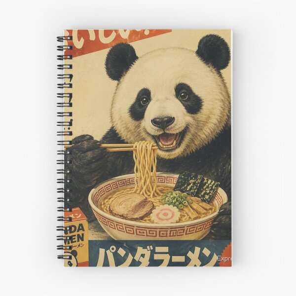 Item preview, Showa Era Panda Ramen Advertisement Print  designed and sold by ExpressoJungle.