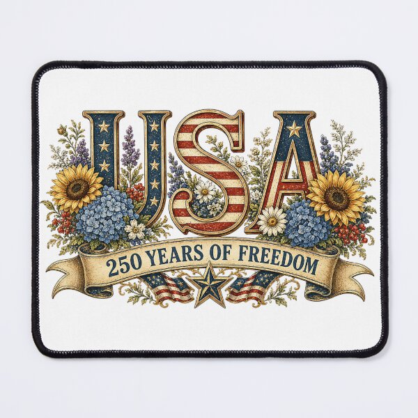 Item preview, America 250 USA Floral Patriotic Celebration Artwork designed and sold by PetalGarden.