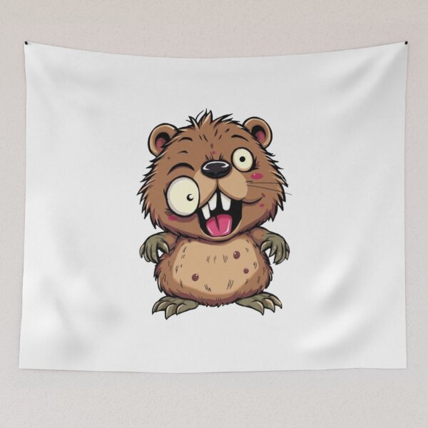 Item preview, Cute Funny Zombeavers Cartoon Design designed and sold by MystiColo.