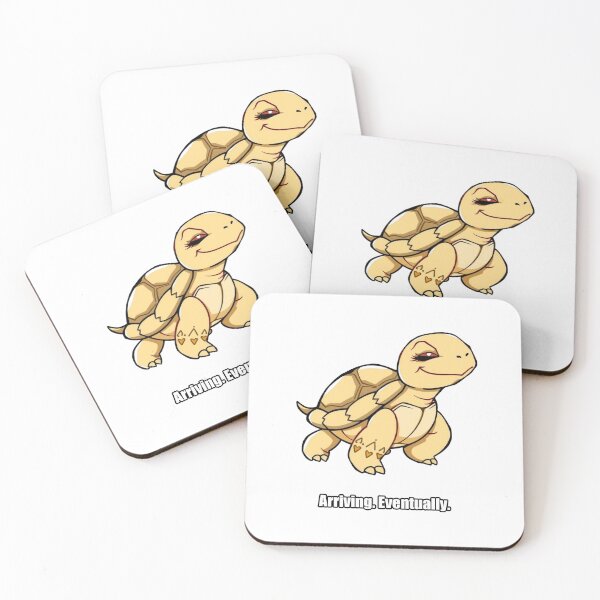 Item preview, Turtle Sticker - Arriving Eventually Funny Turtle Gift designed and sold by pawdrops.