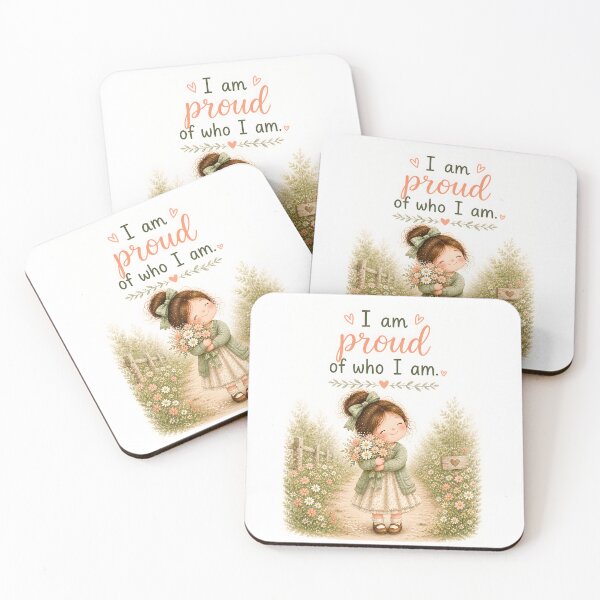 Item preview, I Am Proud of Who I Am Positive Affirmation – Self Love Quote Gift for Women, Girls & Confidence Motivation designed and sold by LoveNurseries.