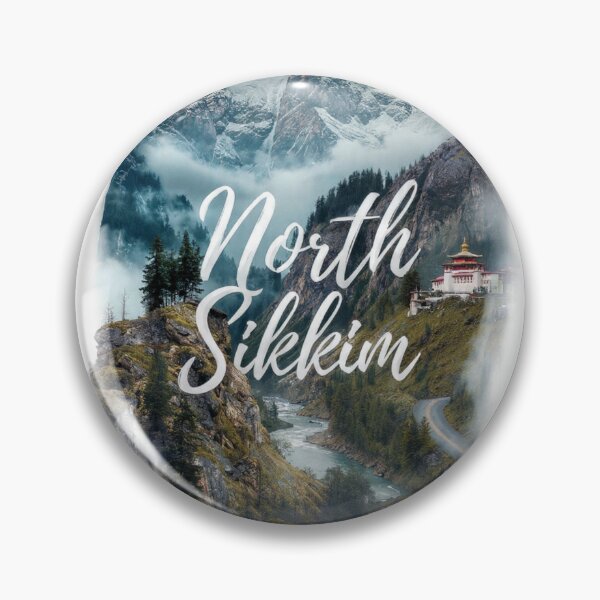 Item preview, North Sikkim Himalayan Travel Poster White designed and sold by Cern Design.