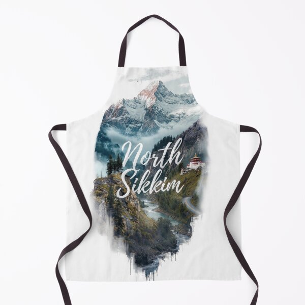 Item preview, North Sikkim Himalayan Travel Poster White designed and sold by Cern Design.