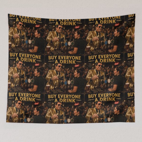 Item preview, Invita a todos a una copa: Humor divertido sobre beber cerveza en un pub. designed and sold by Hornace88studio.
