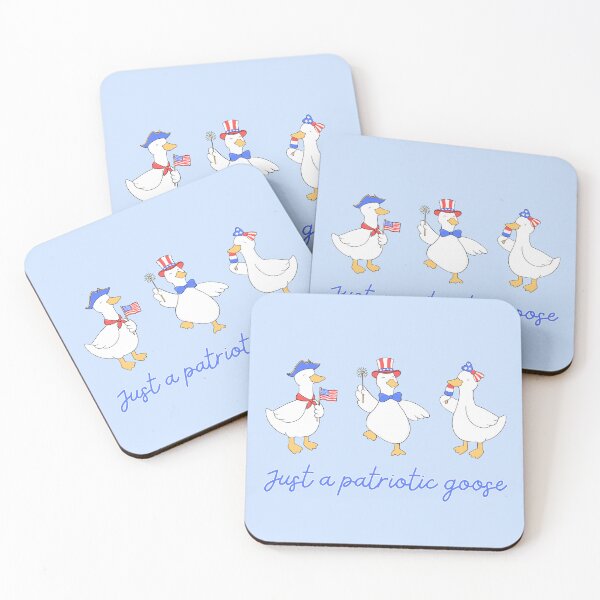Item preview, Fourth of July Patriotic Geese designed and sold by Meg's Sketchbook.