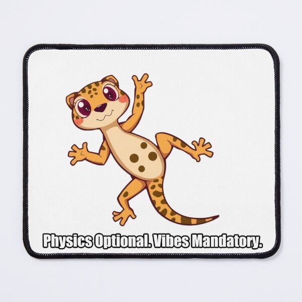 Item preview, Gecko Sticker - Physics Optional Vibes Mandatory Funny Gecko Gift designed and sold by pawdrops.