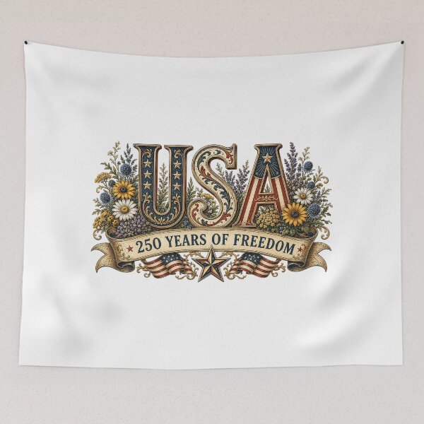 Item preview, Patriotic USA Floral America 250 Anniversary Design designed and sold by PetalGarden.
