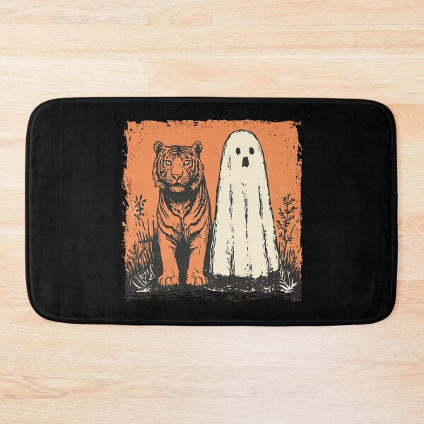 Item preview, Tiger Standing Beside Spooky Sheet Ghost designed and sold by grenithh.
