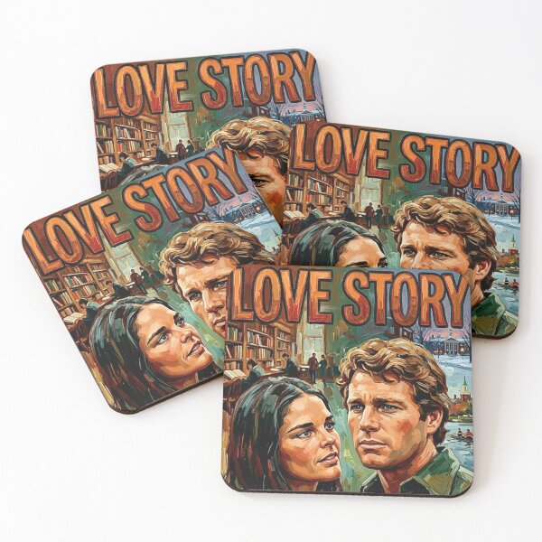 Item preview, Love Story Retro Romantic Drama Tribute Art Movie Poster designed and sold by Art's Diner.