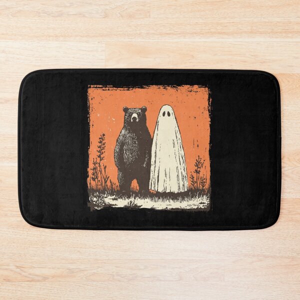 Item preview, Grizzly Bear Stands With Halloween Ghost designed and sold by grenithh.