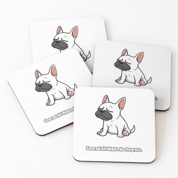 Item preview, French Bulldog Sticker - Snored All Night No Regrets - Funny Gift designed and sold by pawdrops.