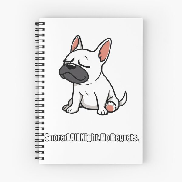 Item preview, French Bulldog Sticker - Snored All Night No Regrets - Funny Gift designed and sold by pawdrops.