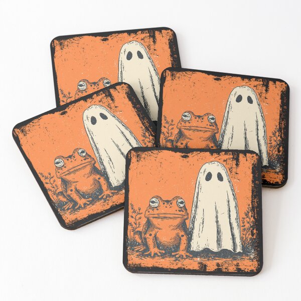 Item preview, Toad and Ghost Spooky Halloween Companions designed and sold by grenithh.