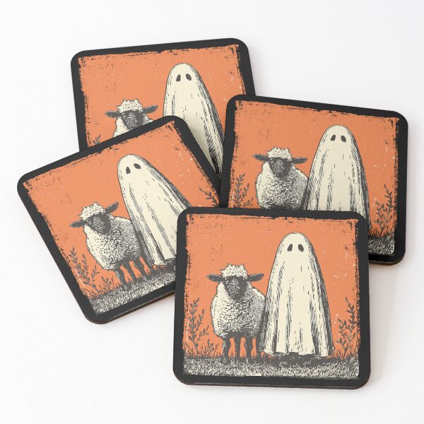 Item preview, Woolly Sheep Standing With Sheet Ghost designed and sold by grenithh.