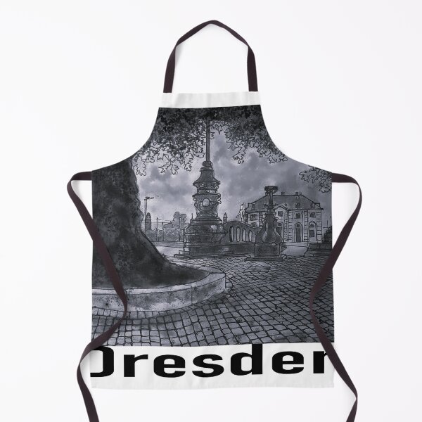 Item preview, Main Street with Golden Rider – Black and White Urban Sketch designed and sold by UMA Urban Sketch.