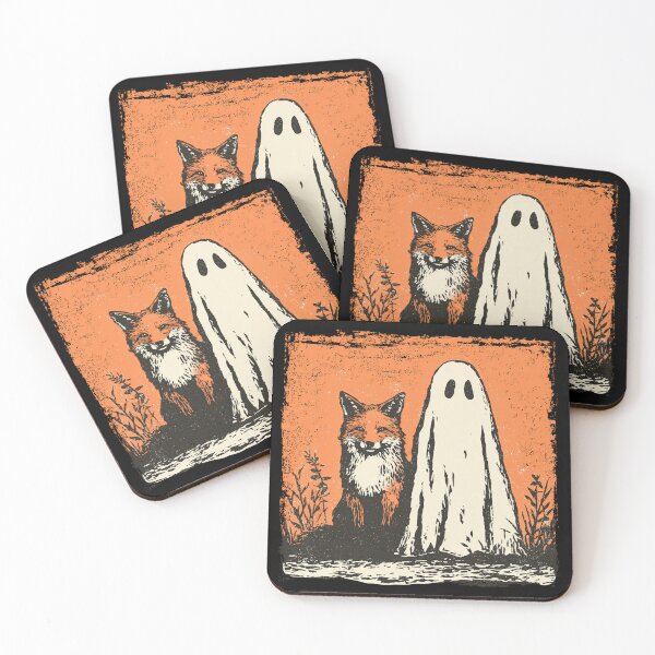 Item preview, Clever Fox Posed With Halloween Ghost designed and sold by grenithh.