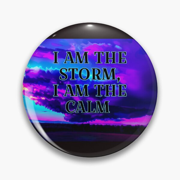 Item preview, UFO shape storm clouds in dramatic blue pink and black colors with powerful words designed and sold by wallartofmio.