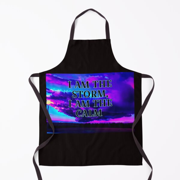 Item preview, UFO shape storm clouds in dramatic blue pink and black colors with powerful words designed and sold by wallartofmio.