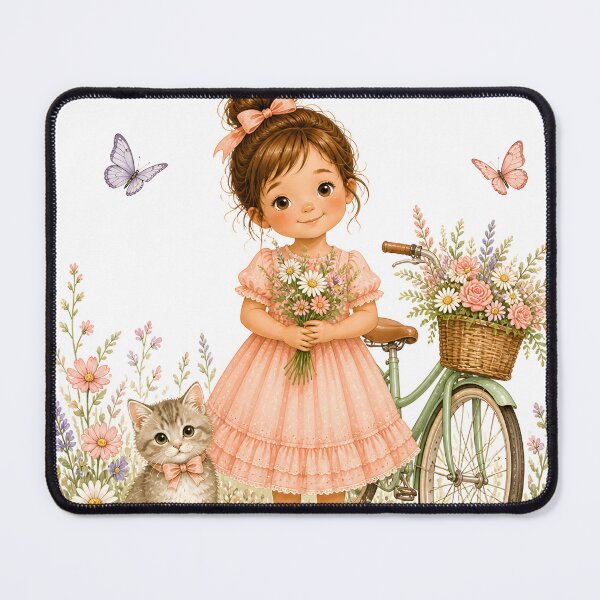 Item preview, I Carry Happiness Wherever I Go Cute Cottagecore Girl Cat Positive Affirmation Gift designed and sold by LoveNurseries.