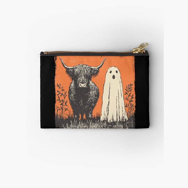 Item preview, Highland Cow Glaring At Halloween Ghost designed and sold by grenithh.