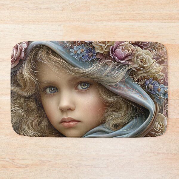 Item preview, Enchanted Floral Dreamer – Pastel Fantasy Portrait designed and sold by Cris888.