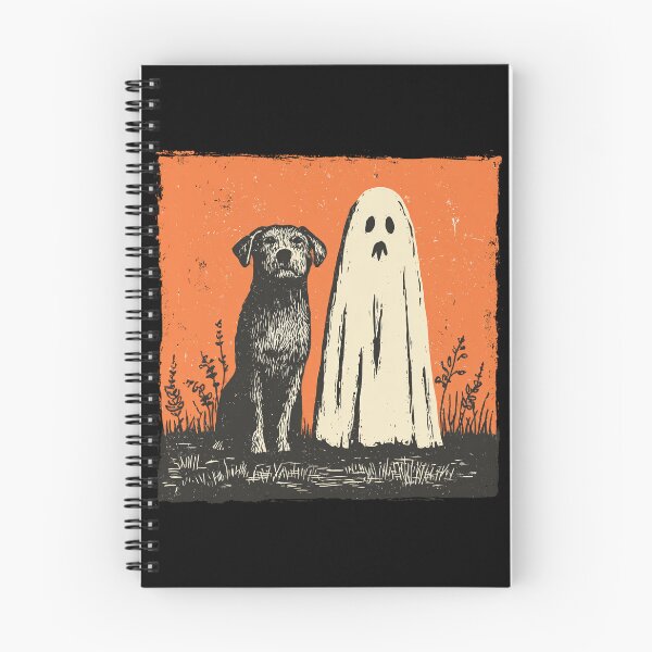 Item preview, Scruffy Dog Sitting Beside Spooky Ghost designed and sold by grenithh.