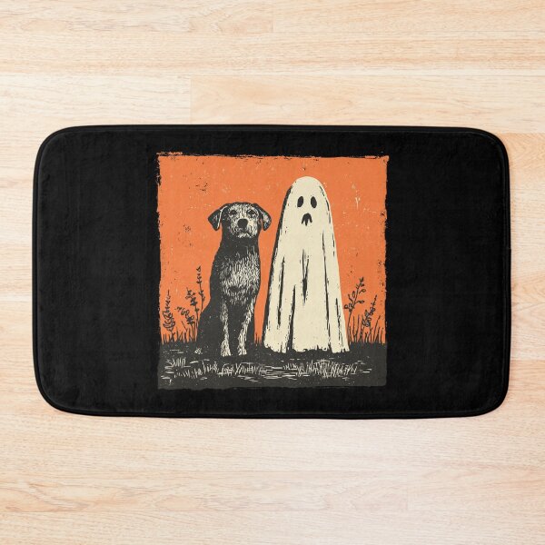 Item preview, Scruffy Dog Sitting Beside Spooky Ghost designed and sold by grenithh.