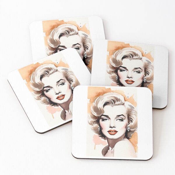 Aperçu de l'œuvre Art - Iconic 1950s Hollywood Actress, Contemporary Watercolor Portrait créée et vendue par Beat-It.