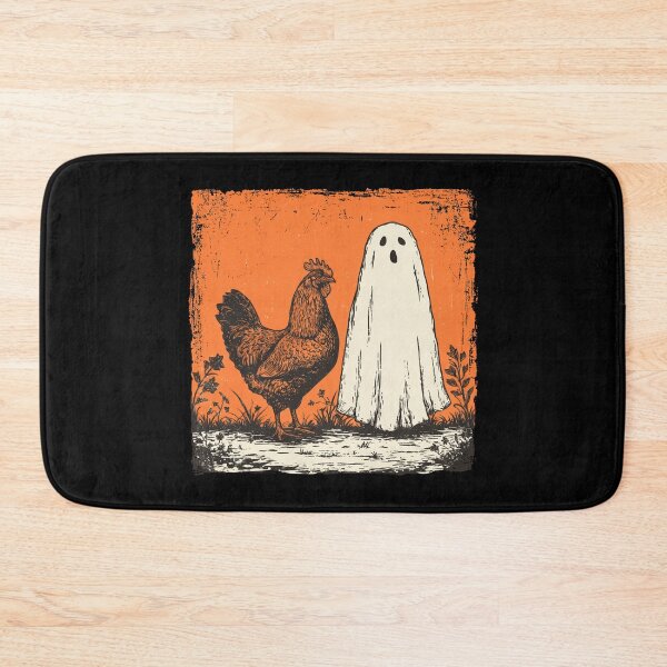 Item preview, Brown Hen Beside Bewildered Halloween Ghost designed and sold by grenithh.