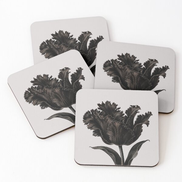 Item preview, THE BLACK TULIP SOCIETY AMSTERDAM GOTHIC EBRU FLORAL ART designed and sold by MonsoonInkX.