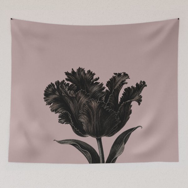 Item preview, THE BLACK TULIP SOCIETY AMSTERDAM GOTHIC EBRU FLORAL ART designed and sold by MonsoonInkX.