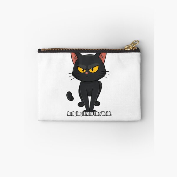 Item preview, Black Cat Sticker - Judging From The Void - Funny Cat Gift designed and sold by pawdrops.