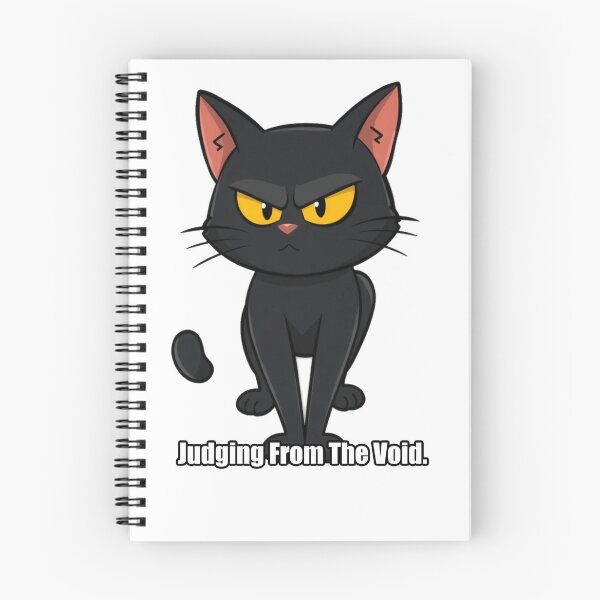 Item preview, Black Cat Sticker - Judging From The Void - Funny Cat Gift designed and sold by pawdrops.
