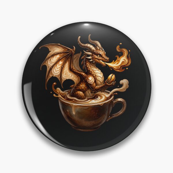 Item preview, Latte Art Coffee Dragon Fantasy Creature designed and sold by Andreza NativeHue Oficial.
