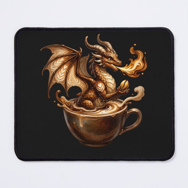 Item preview, Latte Art Coffee Dragon Fantasy Creature designed and sold by Andreza NativeHue Oficial.