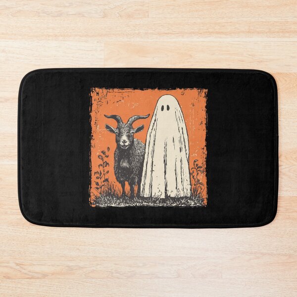 Item preview, Horned Goat Standing With Halloween Ghost designed and sold by grenithh.