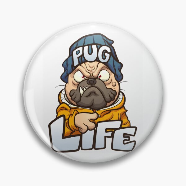 Item preview, Pug Life | Funny Angry Pug Cartoon Graphic Design designed and sold by VividMorphk.