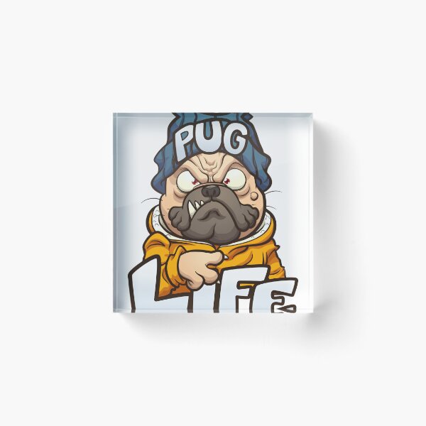 Item preview, Pug Life | Funny Angry Pug Cartoon Graphic Design designed and sold by VividMorphk.