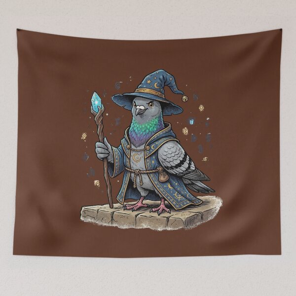 Item preview, Wizard Pigeon With Crystal Staff designed and sold by azule1.