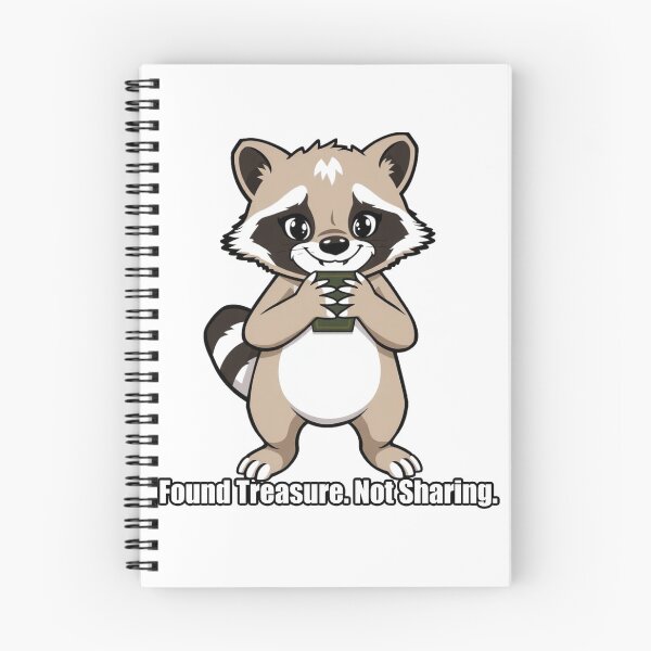 Item preview, Raccoon Sticker - Found Treasure Not Sharing - Funny Raccoon Gift designed and sold by pawdrops.